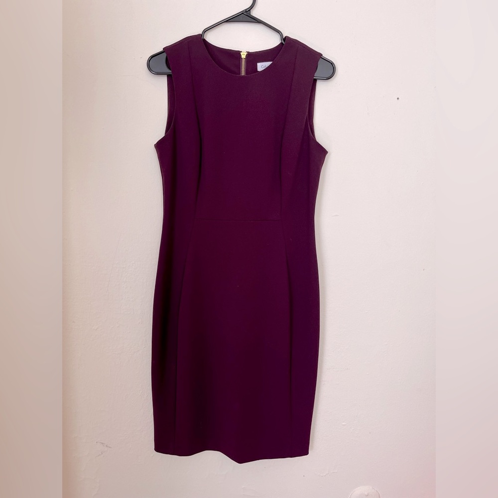 Calvin Klein Purple Sleeveless Cocktail Dress